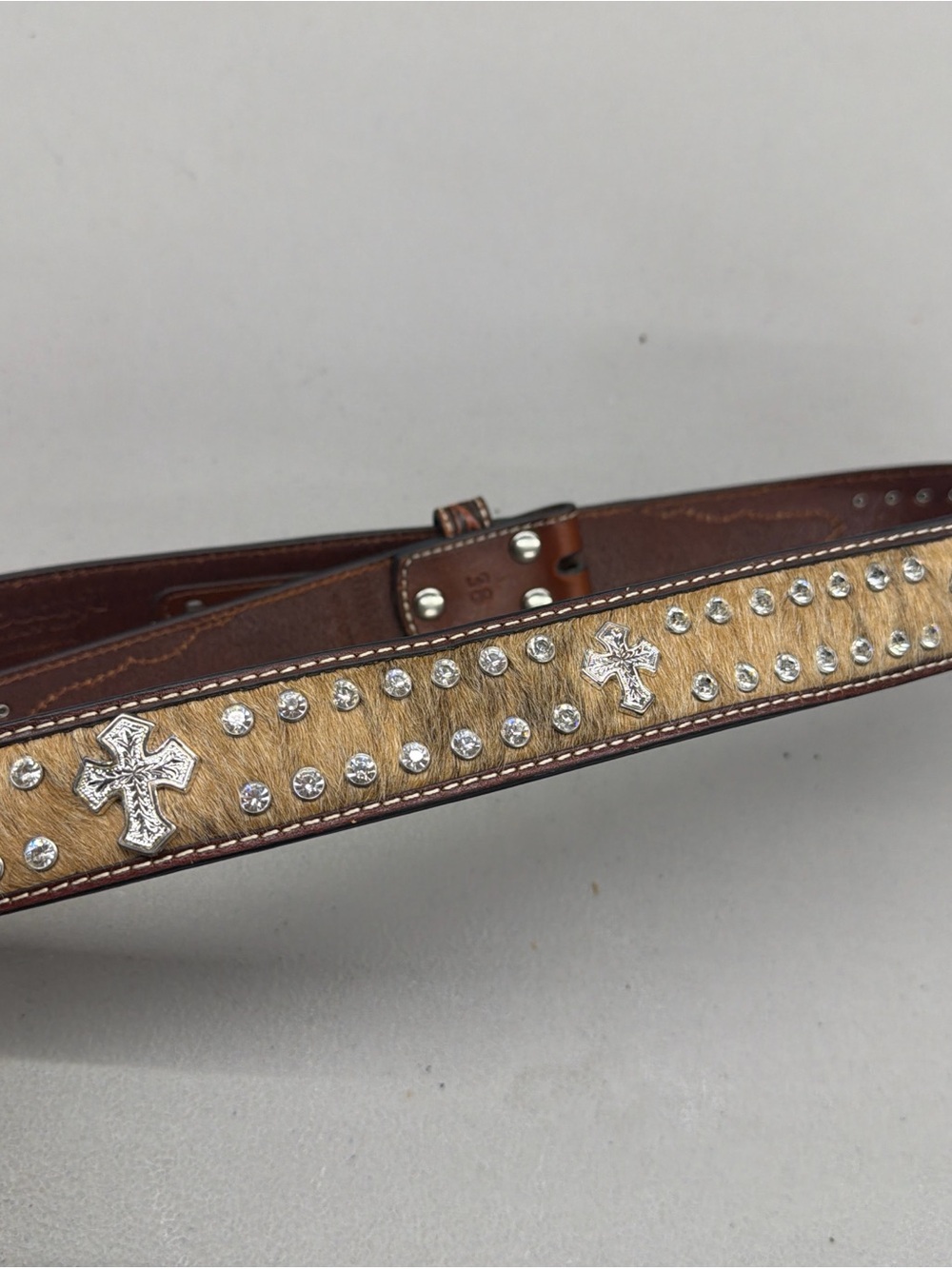Narcona cowhide and rhinestone belt gorgeous